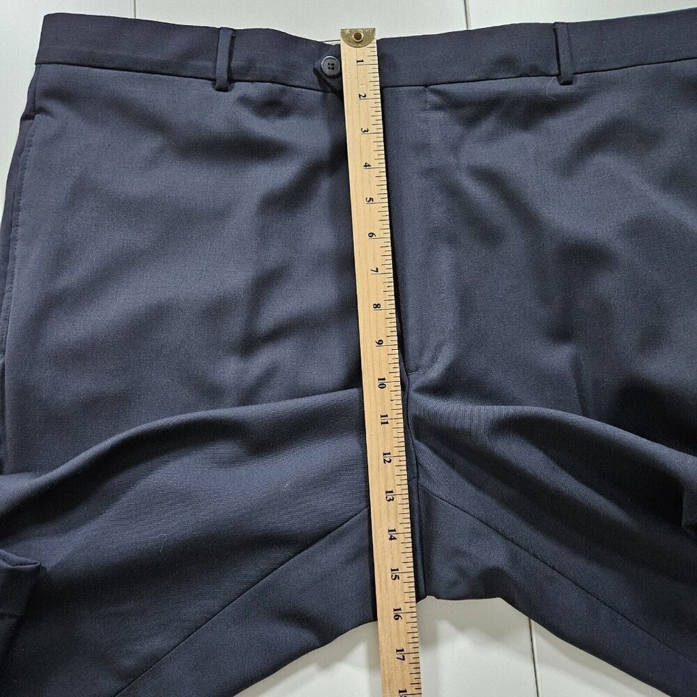 Ballin Pants Mens 40 (42) x 31 Black Zip Fly Wool Pockets Classic Trousers VTG - Picture 6 of 16